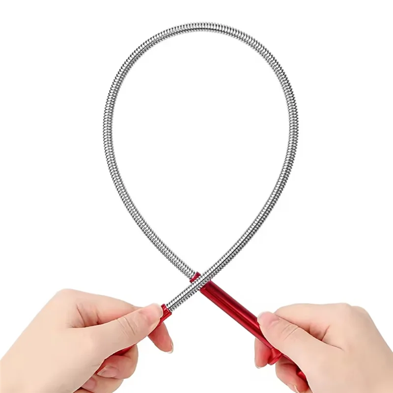 

ABUG-Flexible Pick Up Tool Magnetic Long Spring Grip Magnet + 4 Claw + LED Light Home Toilet Gadget Sewer Pickup Tools