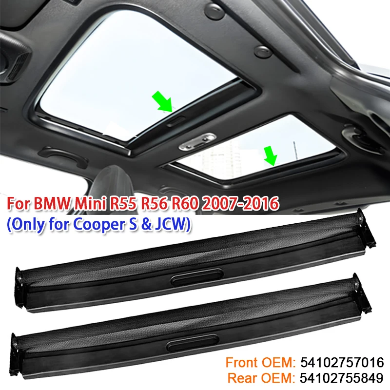 

Car Interior Panorama Sunroof Sunshade Curtain for BMW Mini R55 R56 R60 2007-2016 (Only for Cooper S & JCW)