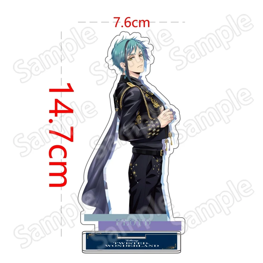 Anime Twisted Wonderland Acryl-Ständer Schlüsselanhänger 10-15cm Spiel Malleus Riddle Azul Idia Vil Leona Schreibtisch-Deko Sammlerstück Fan-Geschenk