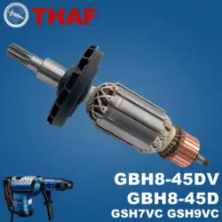 AC 220V 240V GBH8-45DV GBH8-45D Armature Rotor For BOSCH GSH 7 VC GSH 9 VC Hammer Drill Spare Parts Rotary Hammer GBH 8-45 D