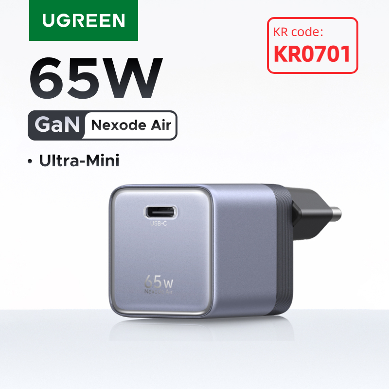 【Ultra Mini】UGREEN Nexode Air 65W GaN Charger PD3.0 QC4.0 PPS For Macbook Pro Laptop iPhone 17 16 Samsung S26 Ultra iPad Tablet 