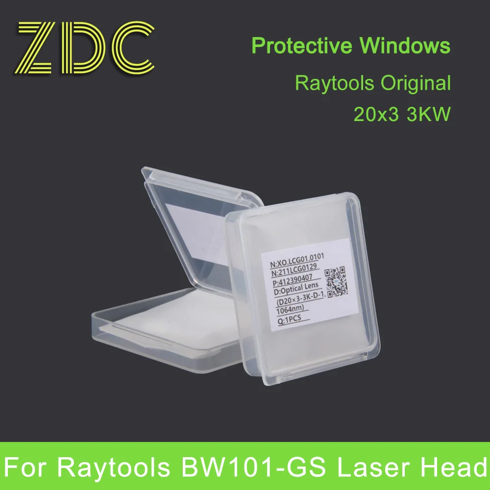 

10Pcs/Lot Raytools Original Laser Protective Lens/Windows 20x3mm 3KW 211LCG0129 For Raytools Ospri QILIN HW970 Welding Head