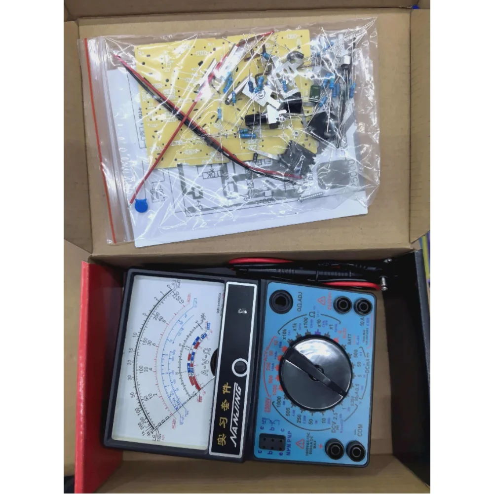 MF47 Analog Multimeter Kit DIY Assembly With Capacitance Measurement For Electronics Teaching Practice And Welding Training Tool