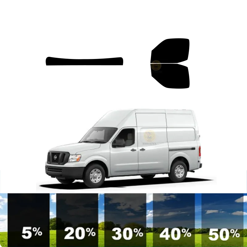 precut Removable Window Tint Film For Car 100% UVR 5%-35%VLT Heat Insulation Carbon ﻿For NISSAN NV 3500 VAN FRT 2012-2021