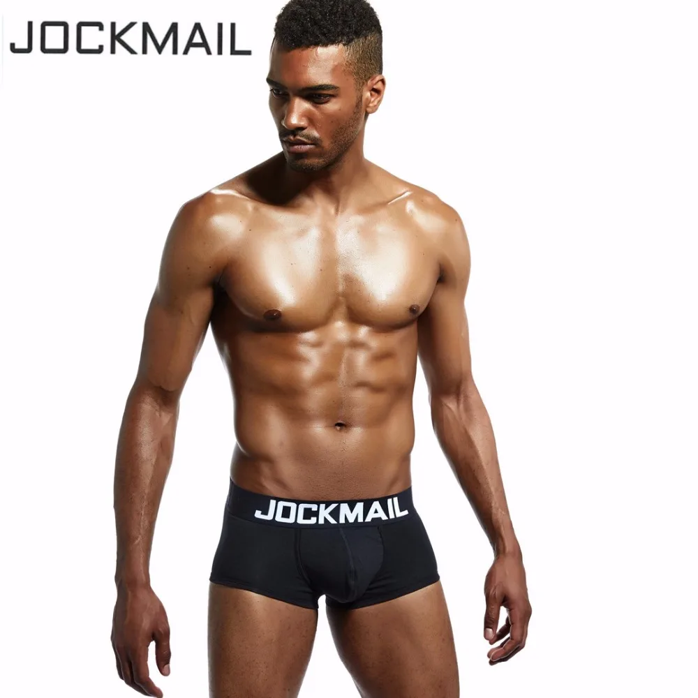 JOCKMAIL Brand Sexy Sissy Men Underwear Boxer Shorts Trunks Cotton Male Briefs Shorts U Convex Pouch Gay Man Biniki Underpants