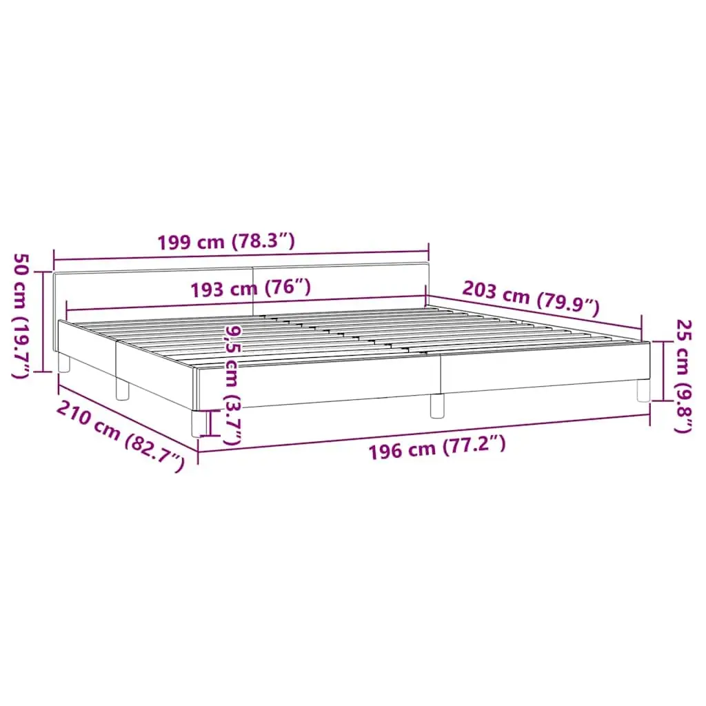 Bed Fe Without Mattr Light Gray King Fabric, Bedstead, Bedroom Decor Bed Fe, Platform Bed Fe, Easy Assembly