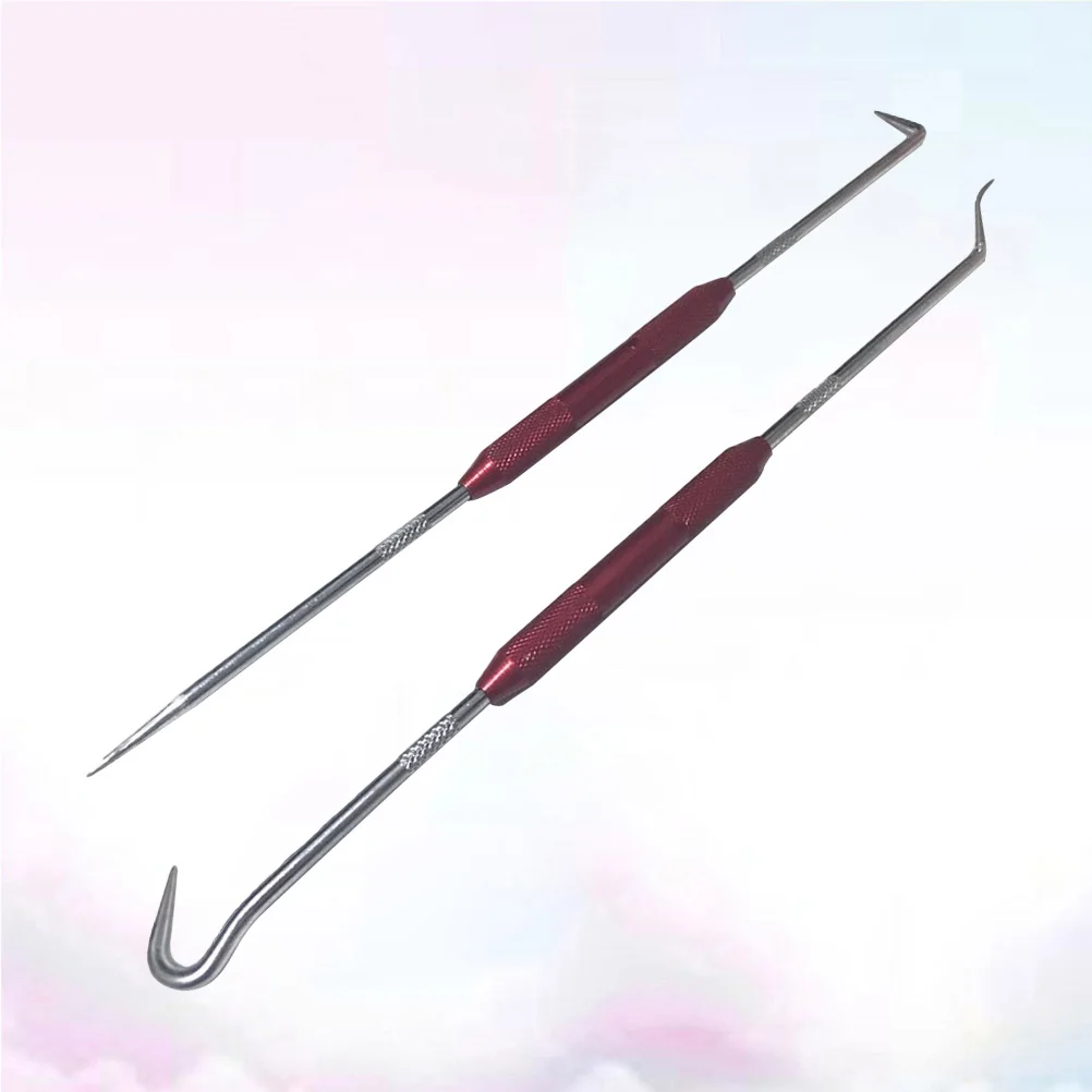 

2pcs Mini Crochet Hooks Ergonomic Handle Oil Seal Puller O-Ring Remover Gasket Sealer Tool Car Repair Hand Kit Aluminum Alloy