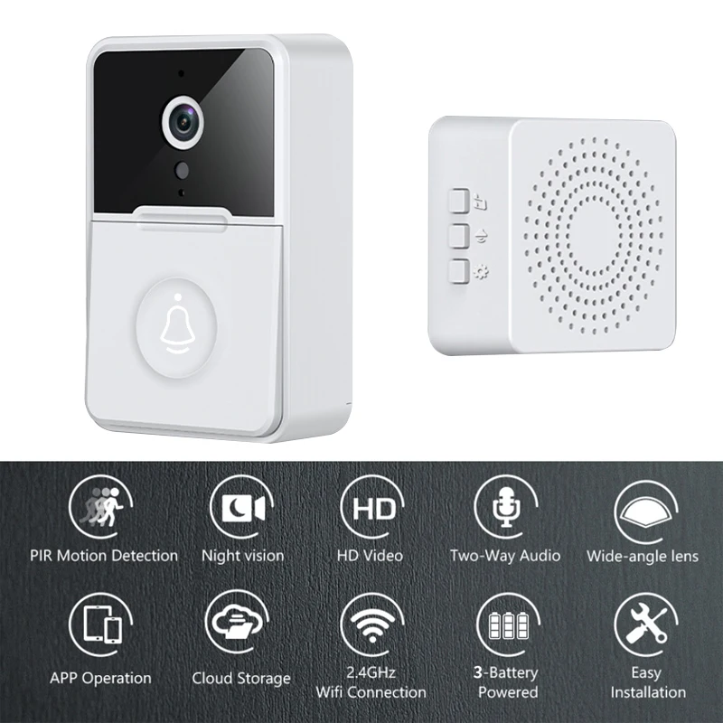 wireless WiFi X3 Pro doorbell camera waterproof video doorbell intelligent outdoor security electronics  doorbell with camera