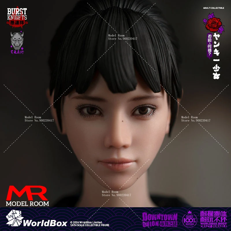 2024 Q4 Worldbox AT045 1/6 Yankī shōjo Double Head Action Figure 12'' Female Soldier Figurine Full Set Collectible Model Toy