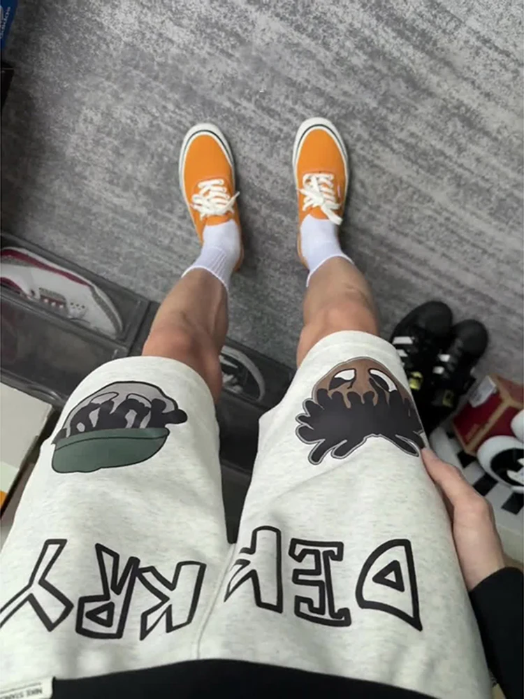 

Мужские спортивные брюки American Style для бега, молодежные, оверсайз, в стиле West Coast, укороченные, повседневные, хлопковые