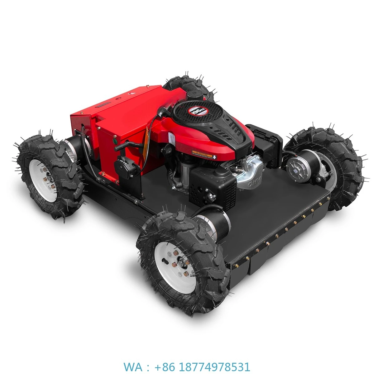 Intelligent Robot Lawn Mower Remote ControlWheeled Lawn Mower Low Noise High Endurance Garden Wireless