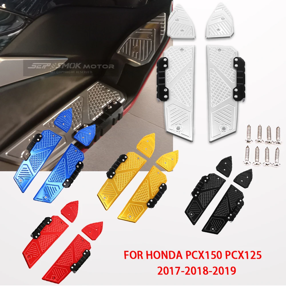 

For HONDA PCX150 PCX125 PCX 125 150 2019 2017 2018 Scooter Front & Rear Footrest Step Motorcycle Footboard Pedals Foot Pegs