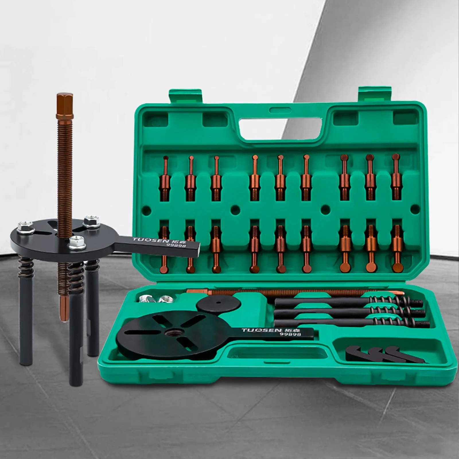 18 in 1 Bearing Puller Set Metal Accessories with Portable Storage Case High Strength Car Repair Tool Bearing Splitter Puller