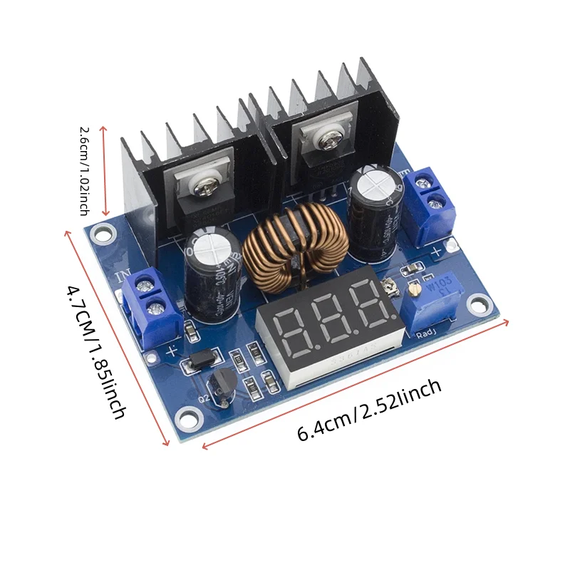 DC 4-40V 8A 200W Voltage Regulator Module Digital PWM Adjustabl DC-DC Step Down Voltage Regulator DC XL4016E1 XH-M404