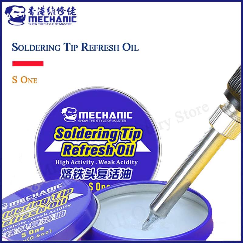 

MECHANIC Newest Soldering Tip Refresh Oil Solder Cream Clean Paste for Oxide Solder Welding Iron Tip Head Resurrection S one