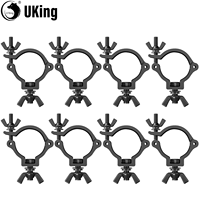 U'King 8Pcs Black Truss Clamps Heavy Duty Stage Lighting Hooks For Hanging DJ Lighting Par Lights Spot Lights