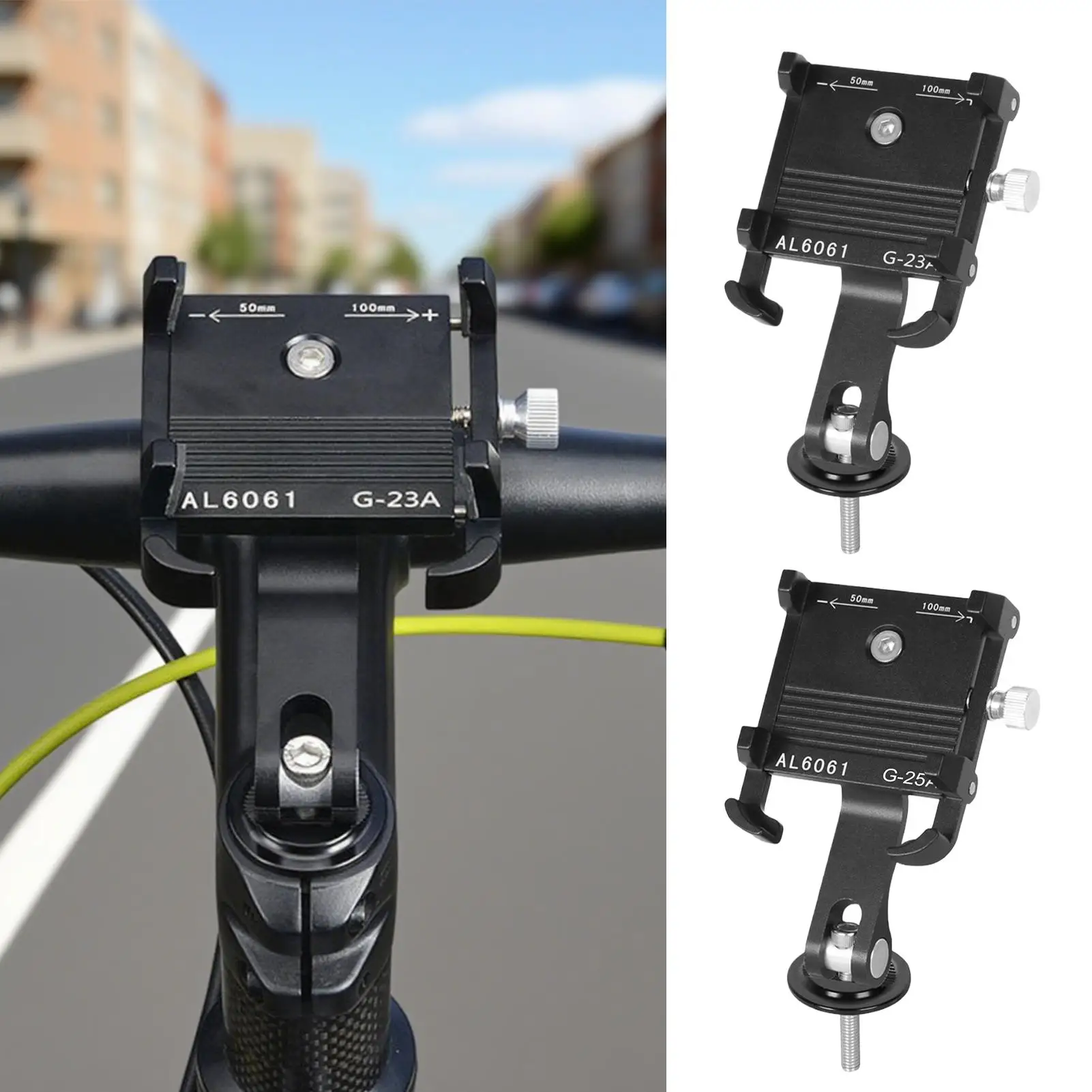 

Aluminum Alloy Cycling Phone Mount Bicycle Fixed Phone Holder Anti-Shake Motorcycle Phone Mount 180 Degree Adjustable Bracket