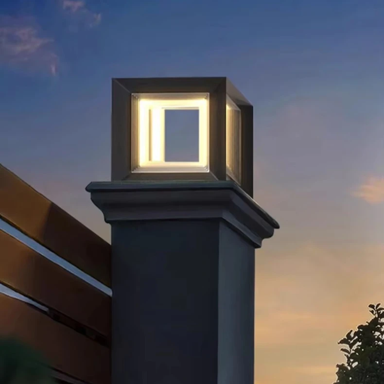 Outdoor column lights solar LED column lights non solar outdoor garden decorations outdoor garden lights