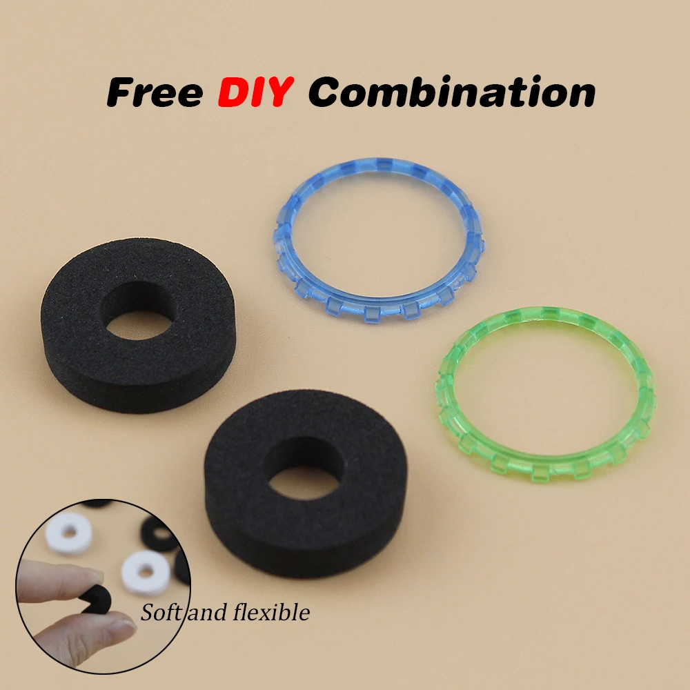 1Set Joystick Protector Ring For PS5 DIY Color Thumbstick Decoration Circle & Rubber Sponge Auxiliary Ring Gamepad Kit