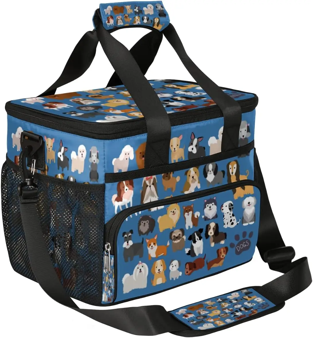 

Insulated Cooler Lunch Bag Cute Dog Animal Paw Print Lunch Box Leakproof Large Tote Bag Reusable for Women Men Picnic Tr