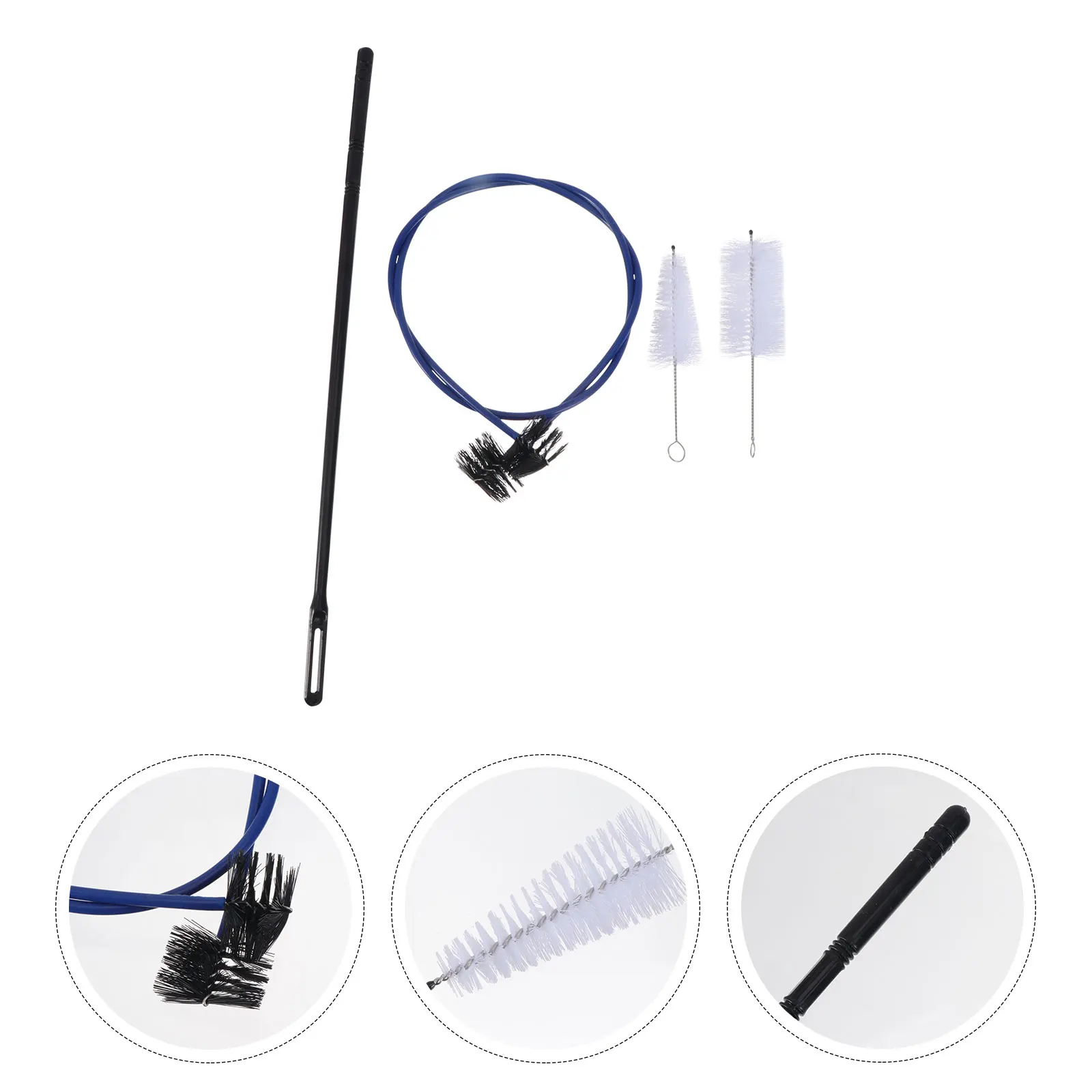

4Pcs Trumpet Brush Set Professional Cleaning Kit for Wind Instruments Long Flex Shaft Horn Maintenance Tools for Music Lovers