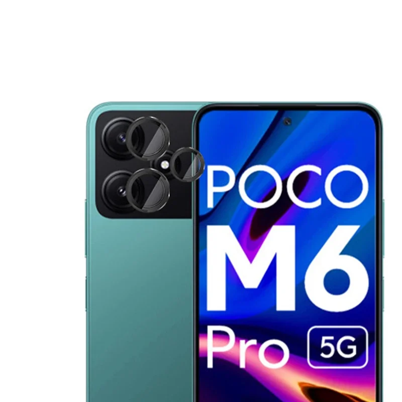 For Xiaomi Poco M6 Pro M5 M4 Camera Lens Protector Aluminium Alloy Tempered Glass For Mi POCO M6Pro 5G Len Film Cover Protection