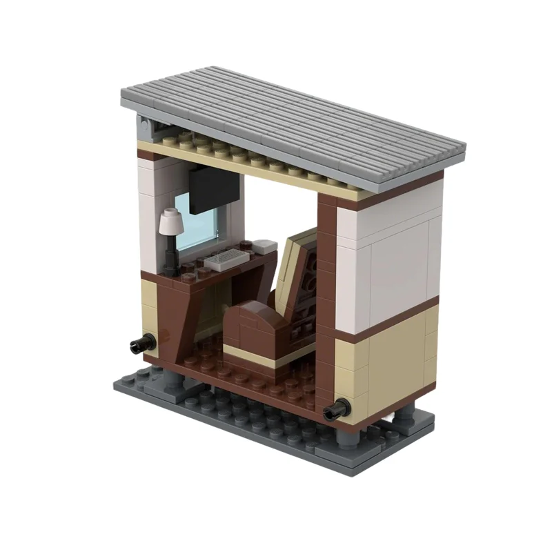 167 pz MOC Architettura Modulare Paesaggio stradale Casa Sala studio Modello Building Blocks Giocattolo Regali di Natale Idea Educazione Mattoni Bambini