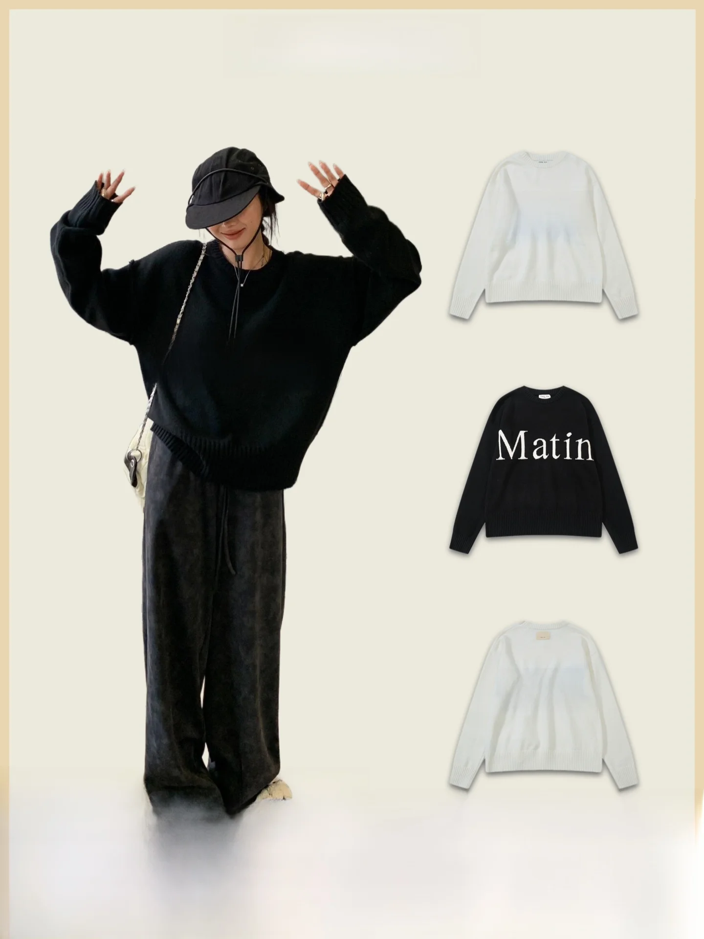 

Круглый вязаный свитер Ne с вышивкой букв MK для мужчин и женщин, осень-зима, теплый длинный свек, повседневный Sle Faion