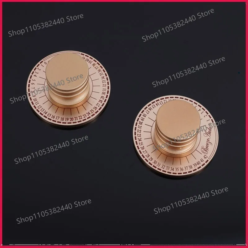 60mm Solid Aluminum Volume Knob, Gold Potentiometer Knob for HiFi Amplifier DIY, Replacement Control Knob