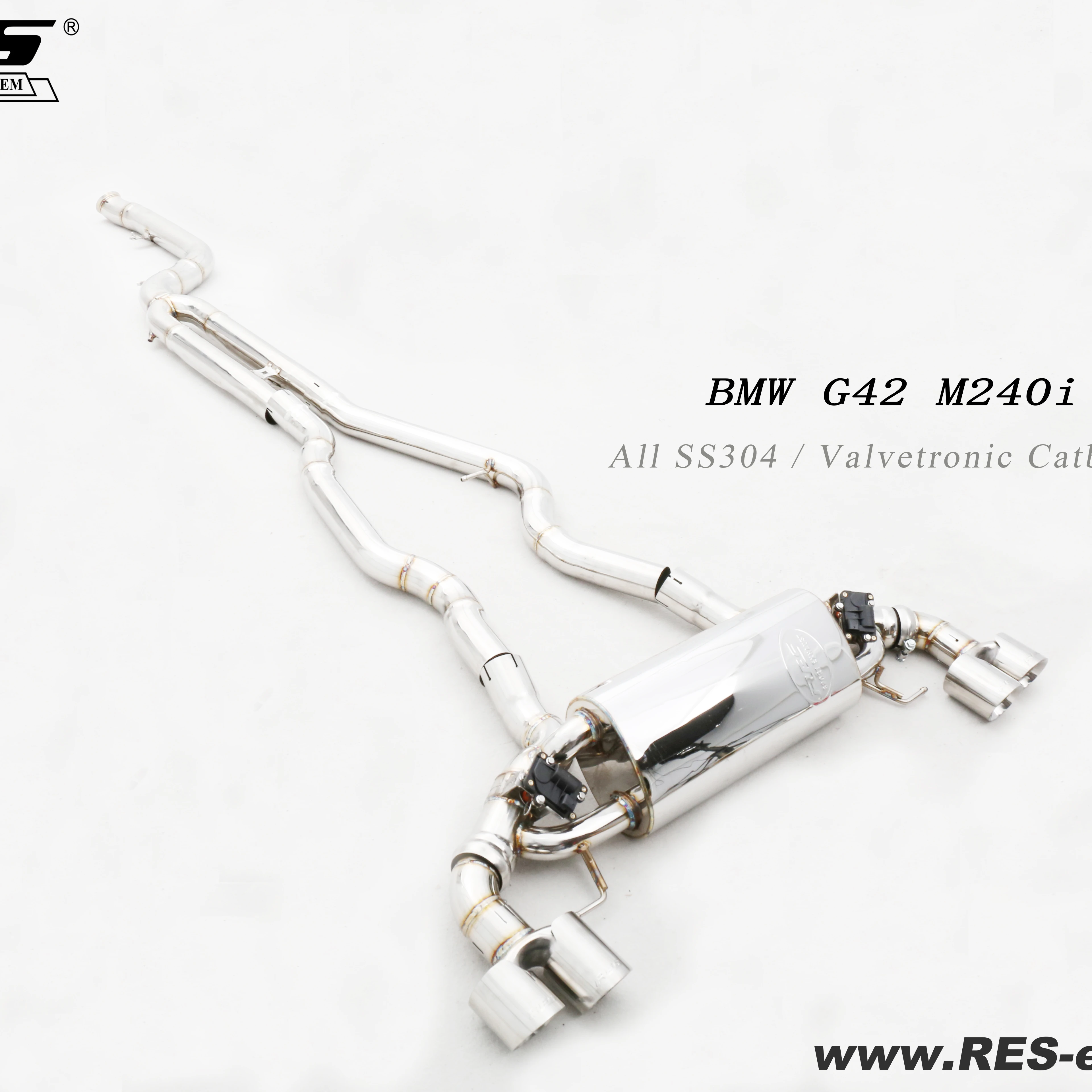 

RES Stainless Steel (SS304) Valvetronic Catback Exhaust System for 2022 M240i G42 B58 3.0T Enhances Sound and Performance