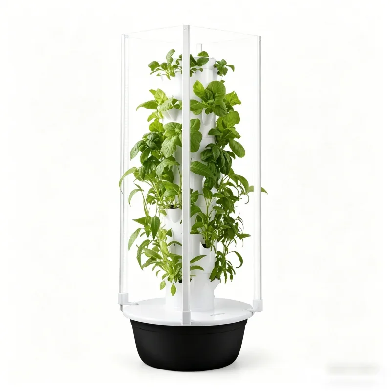 5-Layer Spacetree Hydroponic Tower Indoor Smart Vegetable Herb Planter with Grow Lights - Vertical Garden Soilless Cultivation