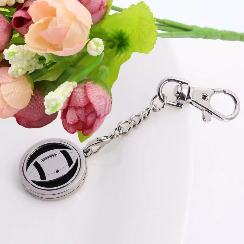 Aromatherapy Keychain Diffuser Football Design Perfume Locket Freshener Keyring Pendant Keyring Jewelry For Women Men Bag