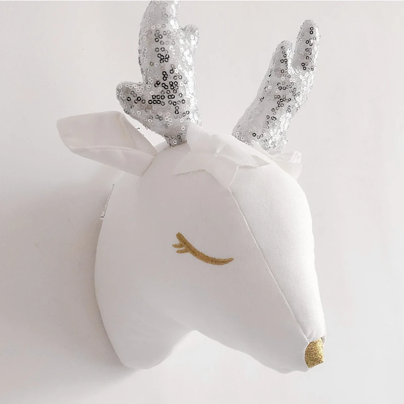 INS Nordic Baby Einhorn Deer Kinderzimmer Decor Stofftiere Tier Köpfe Wand Dekoration Bett Kinder Kindergarten