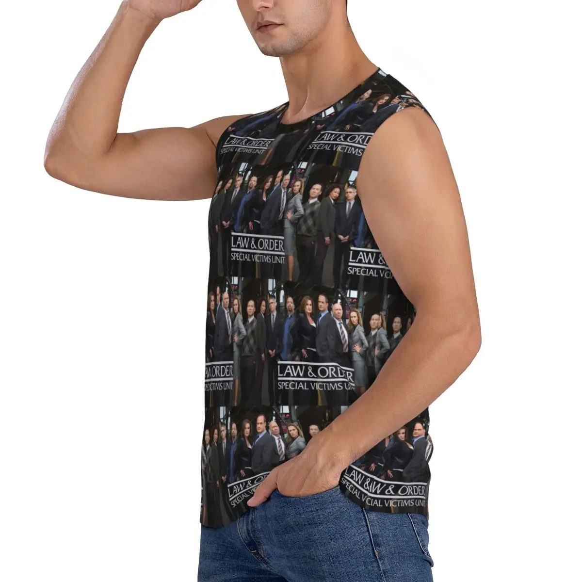 Law And Order SVU Merch Men Sleeveless Tank Tops Quick Dry Breathable Gym Fitness Running Summer Casual Sport Vest