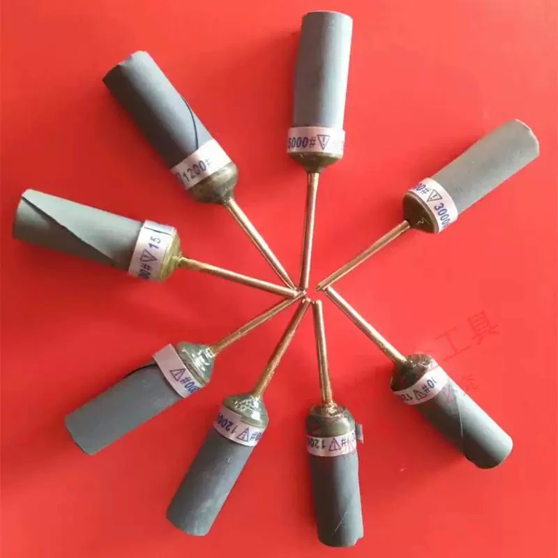 5Pcs 2.35mm Shank Cylinder Sandpaper Rod Sandpaper Grinding Head with Handle for Jewelry Making 180 to 5000 Grit