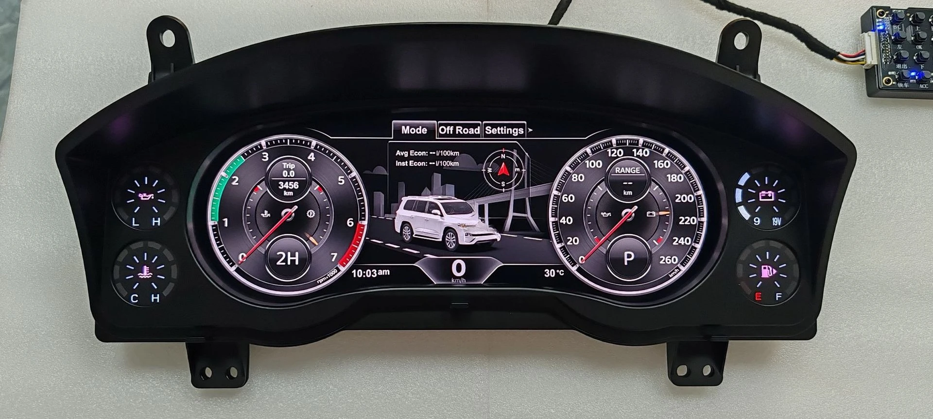 Suitable for Toyota LC200 Kuluze/2008-2020 upgraded full LCD dashboard 12.3 inches