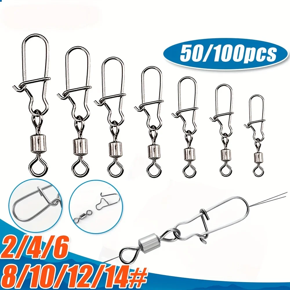Angelverbinder aus Edelstahl mit Kugellager, Angelhaken für Meeresfischerei, Multifunktionaler Metall-Pin-Jig-Angelausrüstung – Detail 2