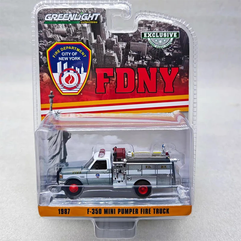 

Greenlight 1:64 1987 F-350 Fire Truck-FDNY Fire Department Series Diecast Model Alloy Car Child Christmas Gift Collect Ornaments