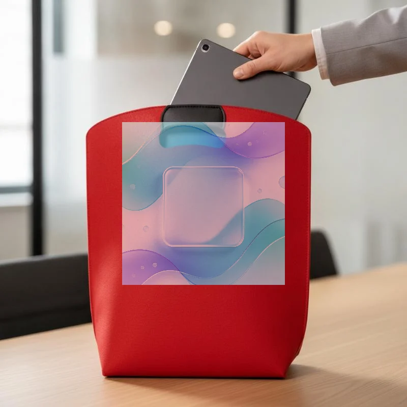 Solid Color Felt Tote Bag Large Capacity Eco Friendly Reusable Portable Handbag for Artists Art Supplies Storage