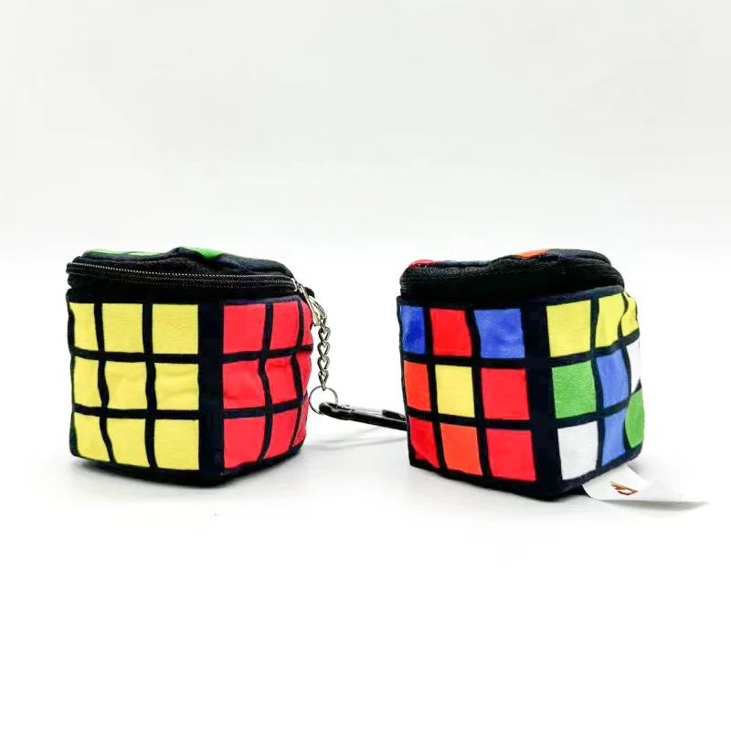 Magic Cube Storage Bag Pendant Accessories Toy Reversible Rainbow-colored Pattern Twisty Puzzles Bags for Children Gifts