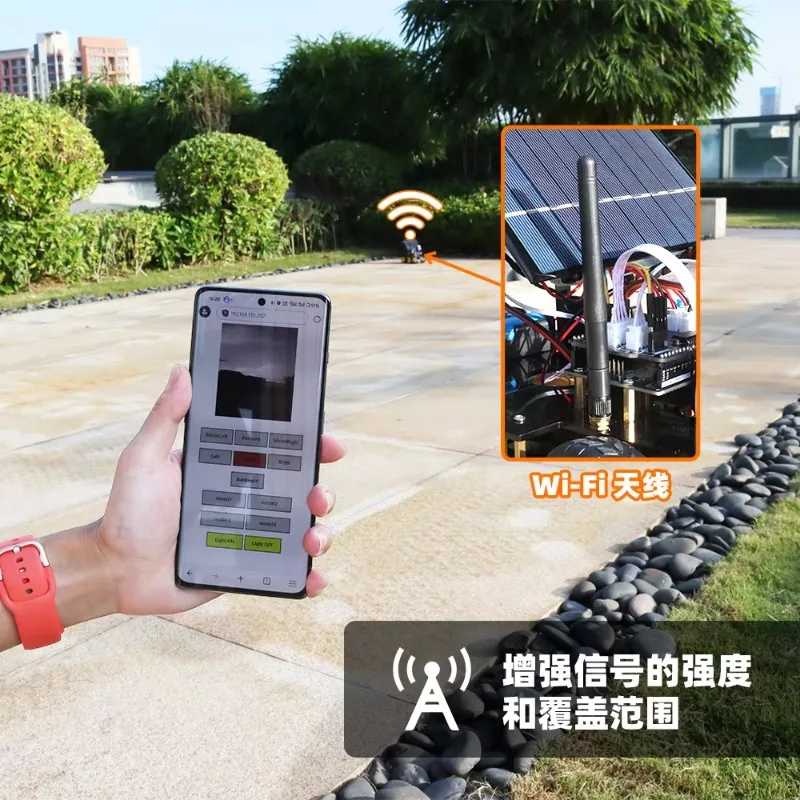 2024 جديد ESP32 كاميرا البرمجة التعليمية روبوت IoT بالموجات فوق الصوتية الذكية سيارة مجموعة التعلم الشمسية #5