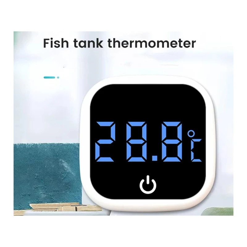 0-60 ℃   水族館自己粘着温度計 LCD デジタル水槽ミニ温度計スクリーンモニターテラリウム温度