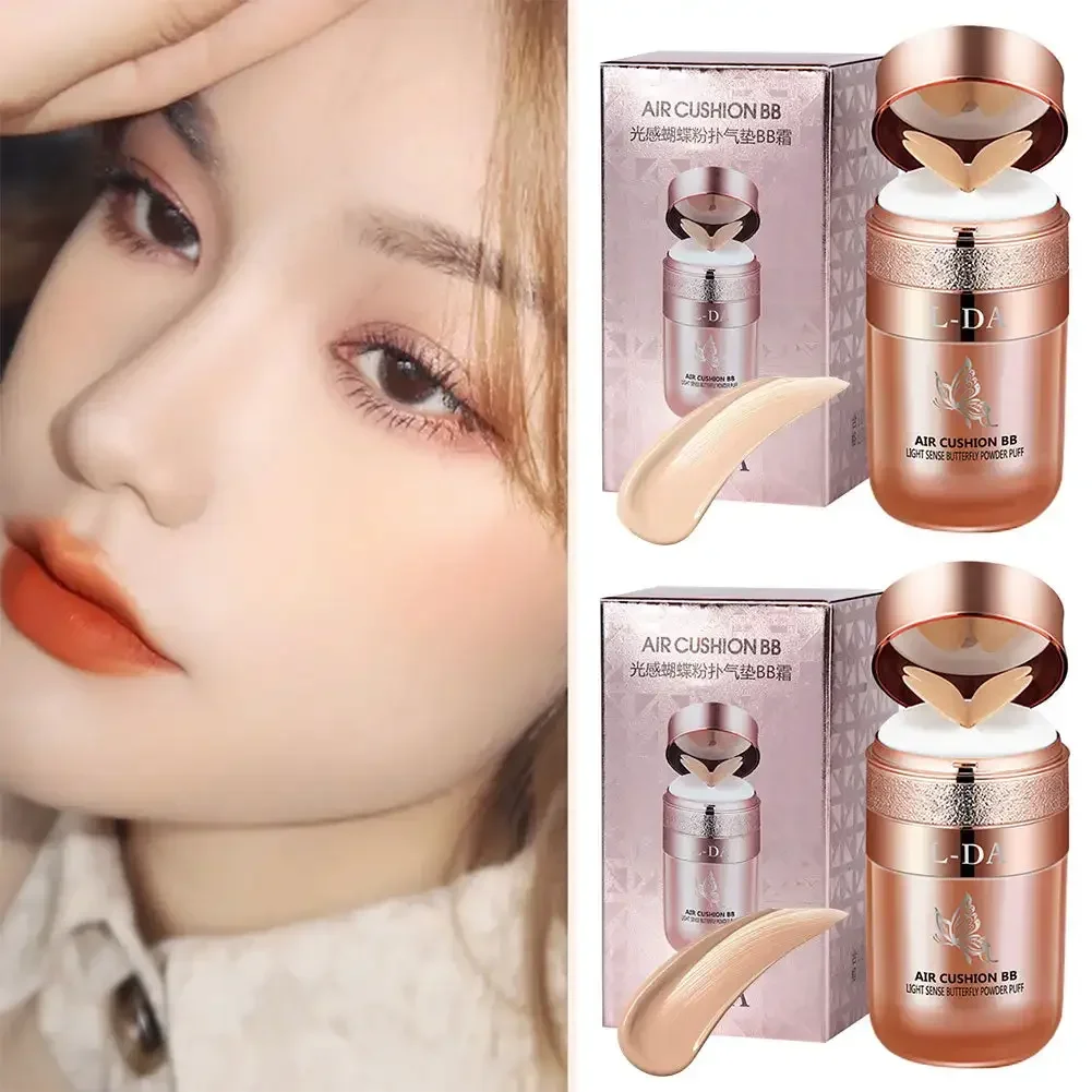 Air Cushion BB Cream Butterfly Powder Puff Moisturizing Foundation Concealer Whitening Oil-control Waterproof Makeup Cosmetics