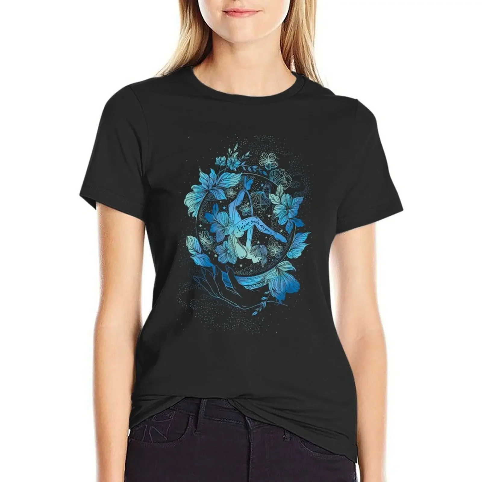

Aerial Hoop Lyra Crystal Ball Design - Know your Magic T-Shirt summer clothes sweat cute tops Women's clothing