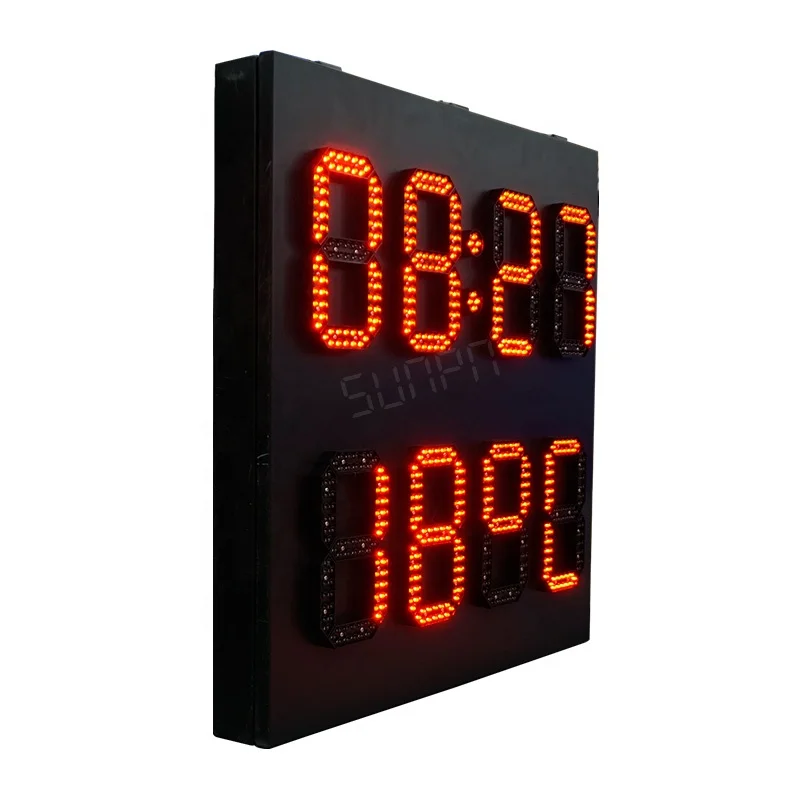 GPS Digital LED Clock Display Outdoor LED Clock Time Date Temperature Sign