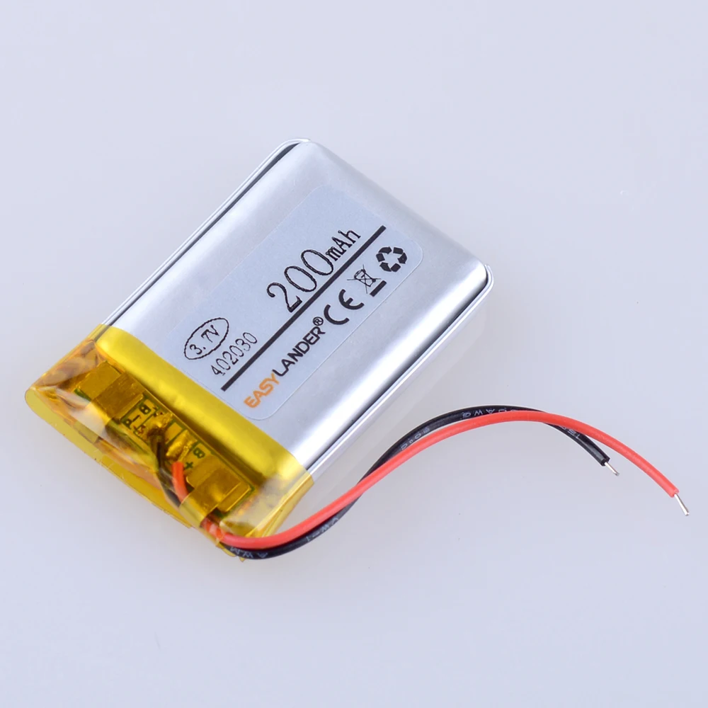 3.7V 200mAh 402030   Akumulator litowo-jonowy polimerowy