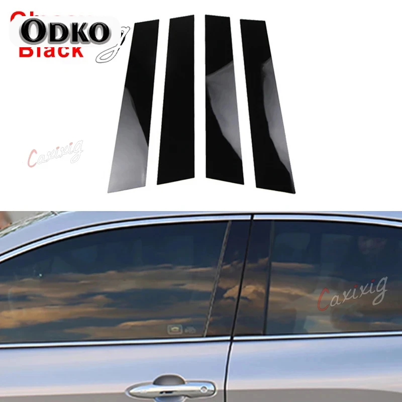 Carbon Fiber Car Door Pillar Trim Sticker For Volkswagen VW Golf 6 7 8 MK6 MK7 MK8 Window B-pillars Post Car Styling Accessories