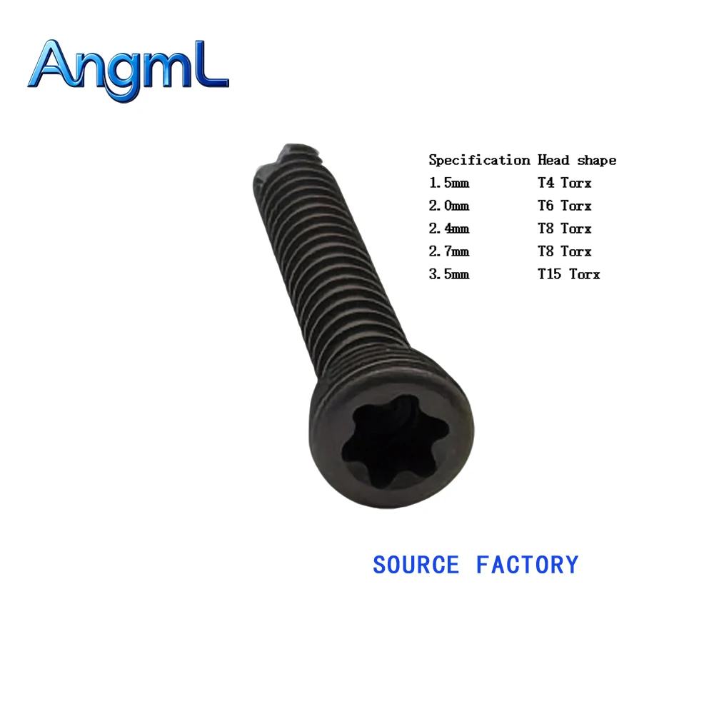10pcs Titanium Alloy Locking Screw for Veterinary, Pet Implant, Orthopedic Surgical Consumables, Pet Supplies
