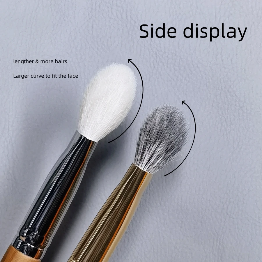 Pennello per fard per capelli naturali Evidenziatore per il viso Pennelli per trucco Ombra Peli di capra naturali Bronzer Pro Strumenti cosmetici essenziali