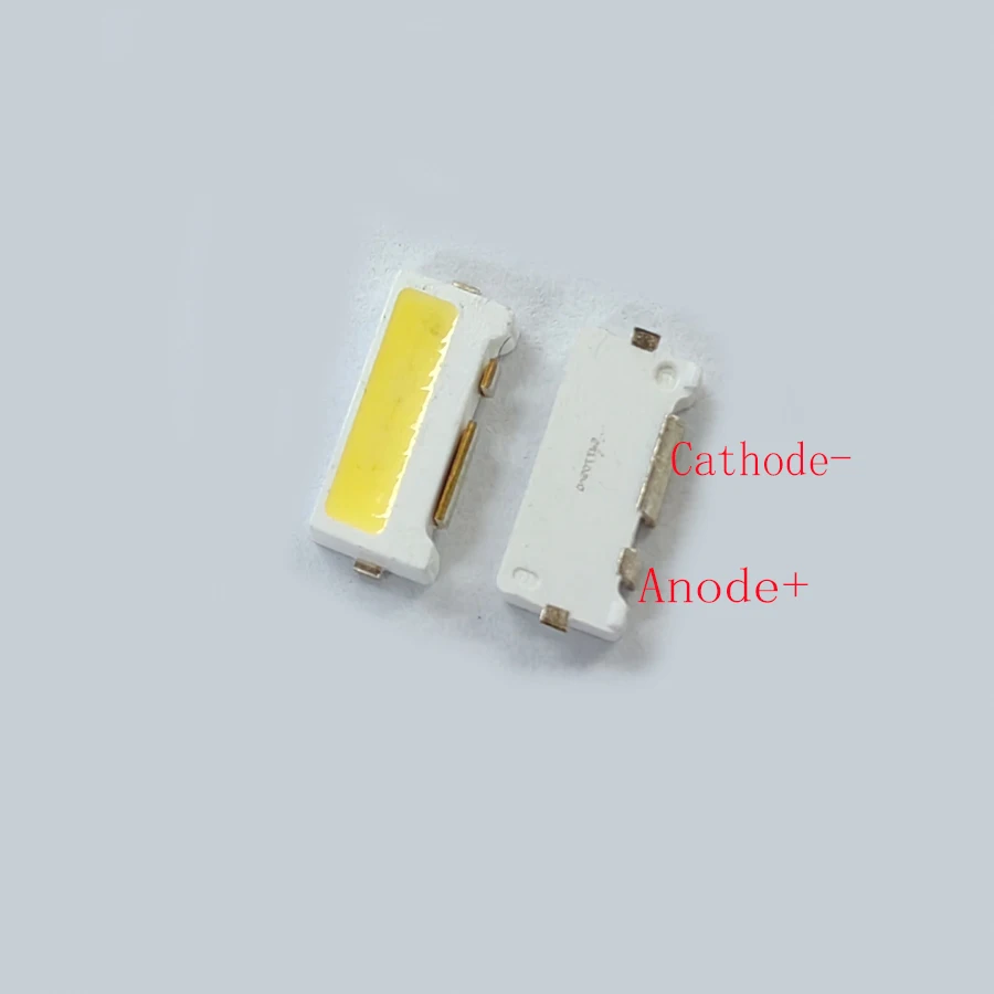 100PCS/Lot Edge SMD LED 7032 6V 1W 160mA  Cool White High Power For TV Backlight